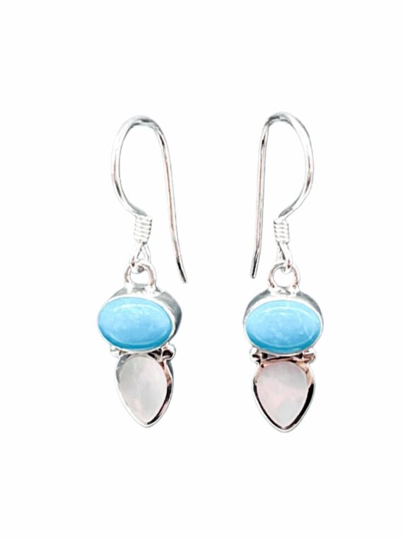 Turquoise and Mother of Pearl Earrings 1 Turquoise and Mother of Pearl Earrings