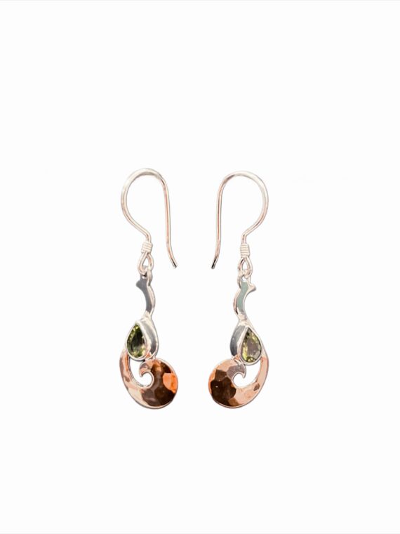 Peridot with Copper Accent Earrings 1 Peridot with Copper Accent Earrings