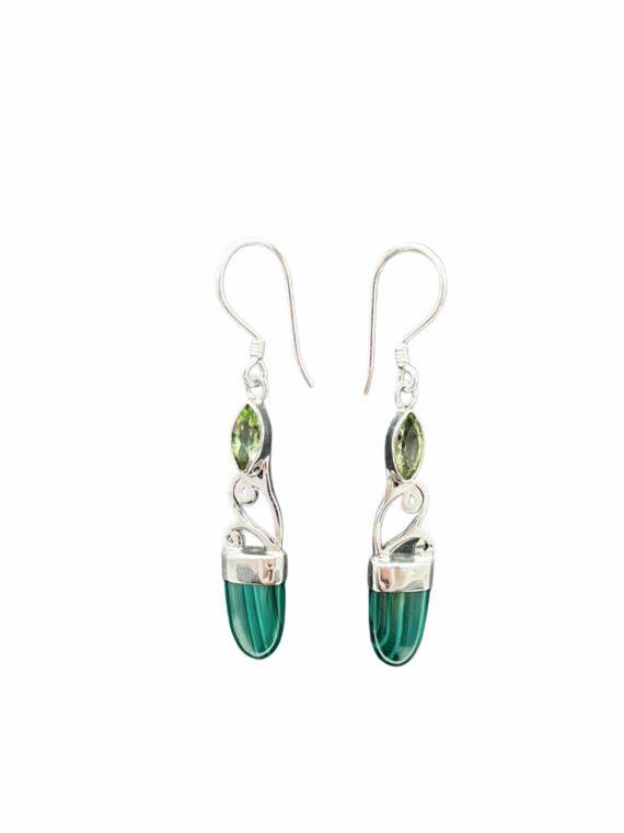 Peridot and Malachite Earrings 1 Peridot and Malachite Earrings