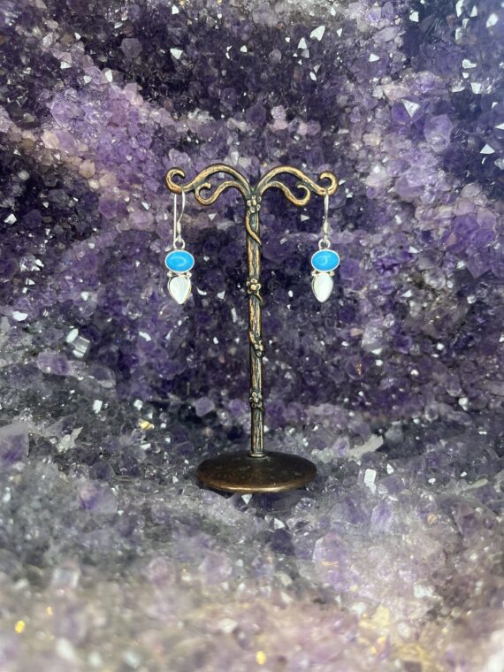 Turquoise and Mother of Pearl Earrings 2 Turquoise and Mother of Pearl Earrings
