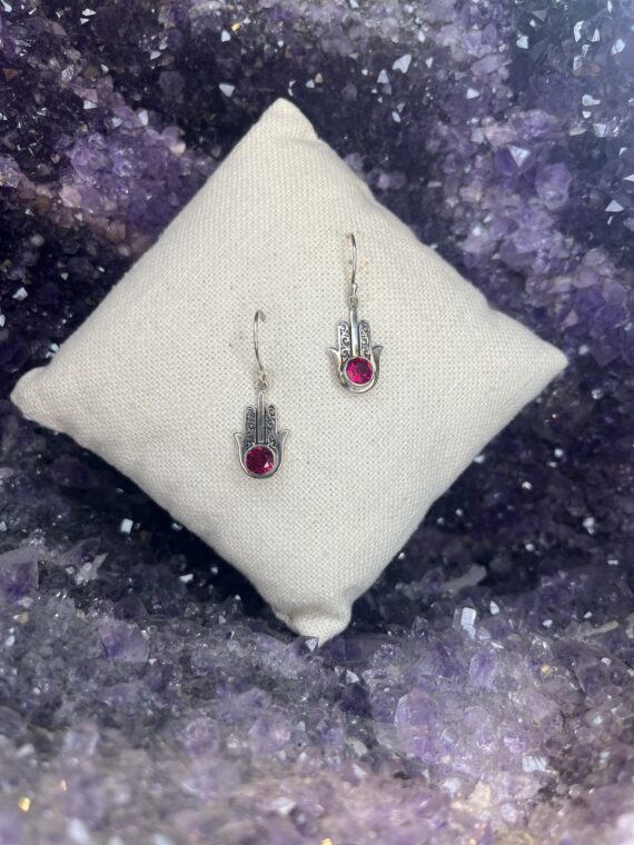 Ruby Hamsa Earrings 3 Ruby Hamsa Earrings