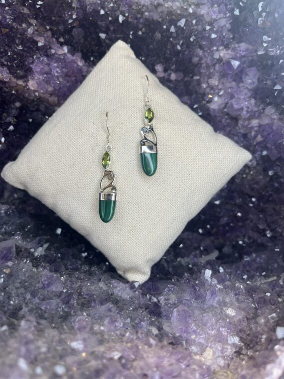 Peridot and Malachite Earrings 3 Peridot and Malachite Earrings